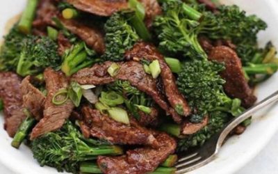 Salteado de Carne y Verduras Verdes